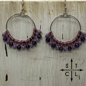 Mix Purple Rebecca Earrings