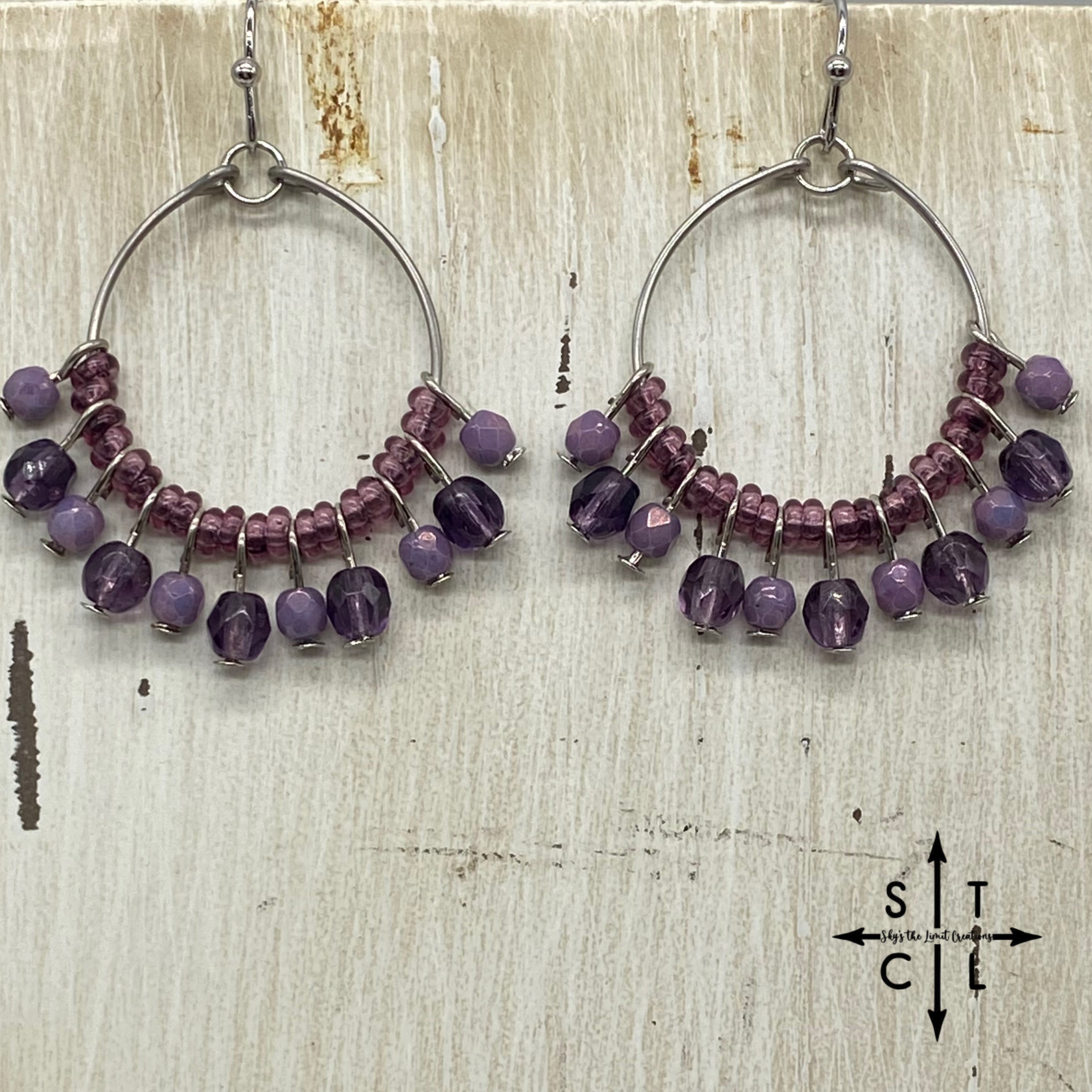 Rebecca Mini Earrings Mix Purple