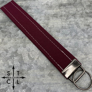 Key Fob Solid Maroon