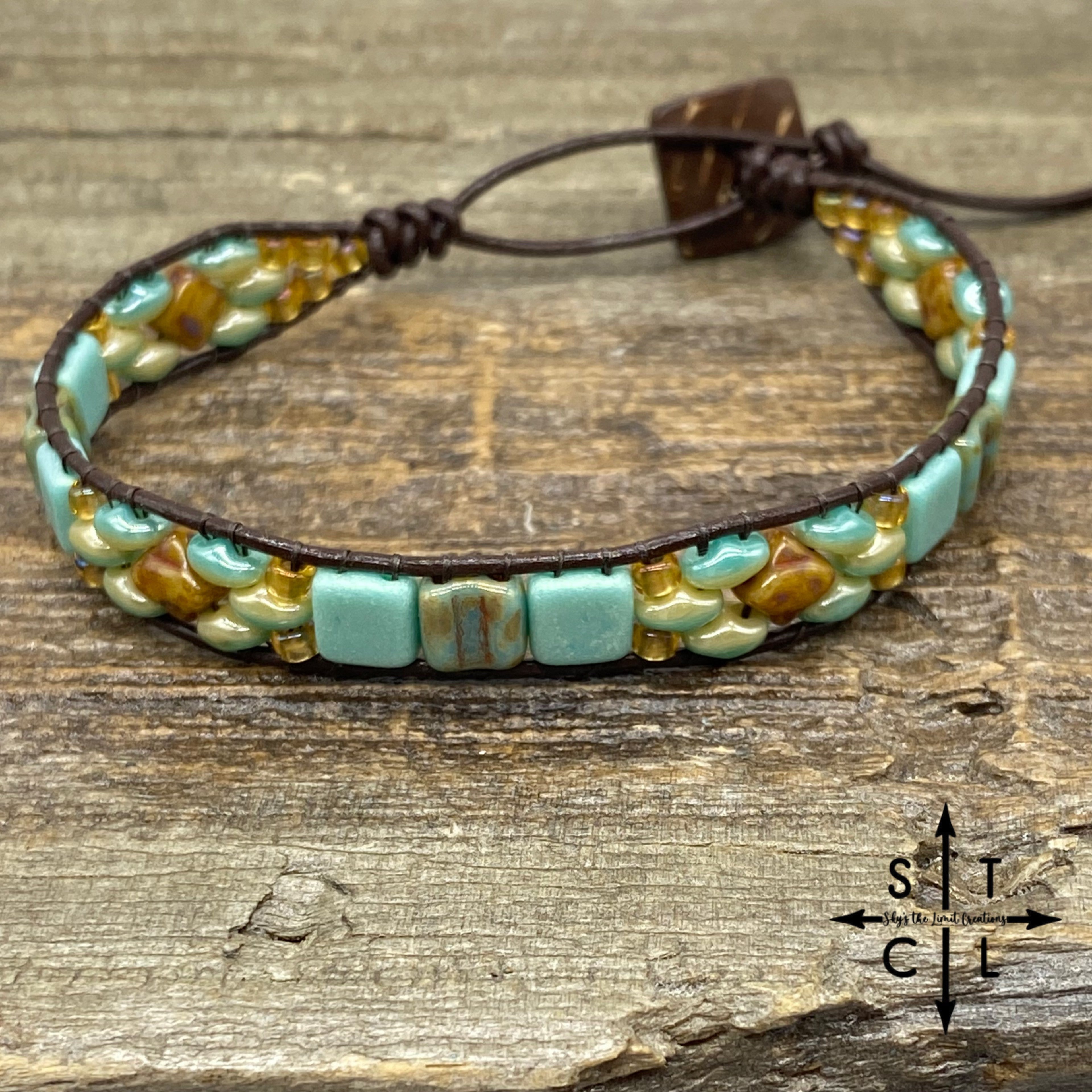 Turquoise Tortoise Clear Shimmer Gold  Bethany