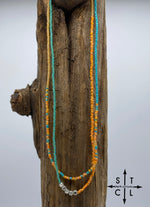 Load image into Gallery viewer, Turquoise Orange Beige Love Beads
