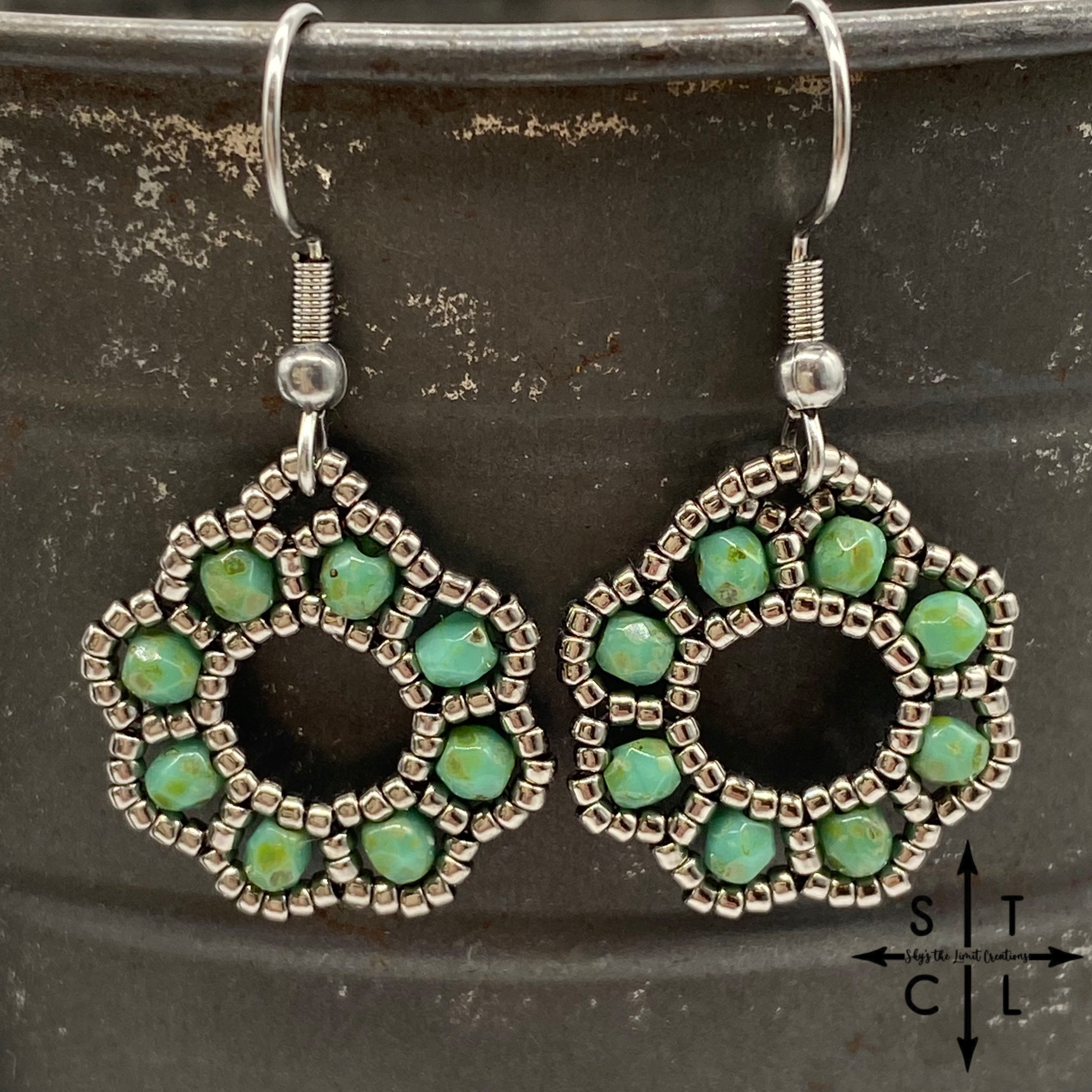 Turquoise Green Amanda Earrings