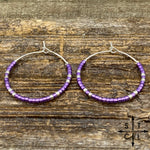 Load image into Gallery viewer, Light Purple Amber Earrings
