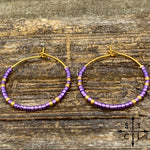 Load image into Gallery viewer, Light Purple Amber Earrings
