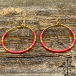 Load image into Gallery viewer, Hot Pink Amber Earrings
