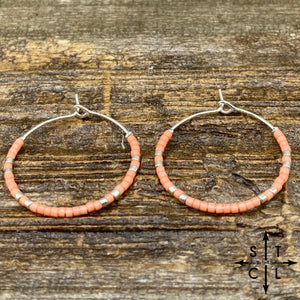 Pink Amber Earrings