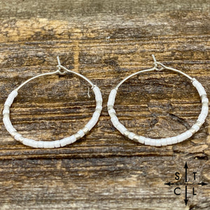 White Amber Earrings