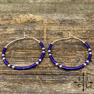 Shimmer Purple Amber Earrings