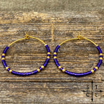 Load image into Gallery viewer, Shimmer Purple Amber Earrings
