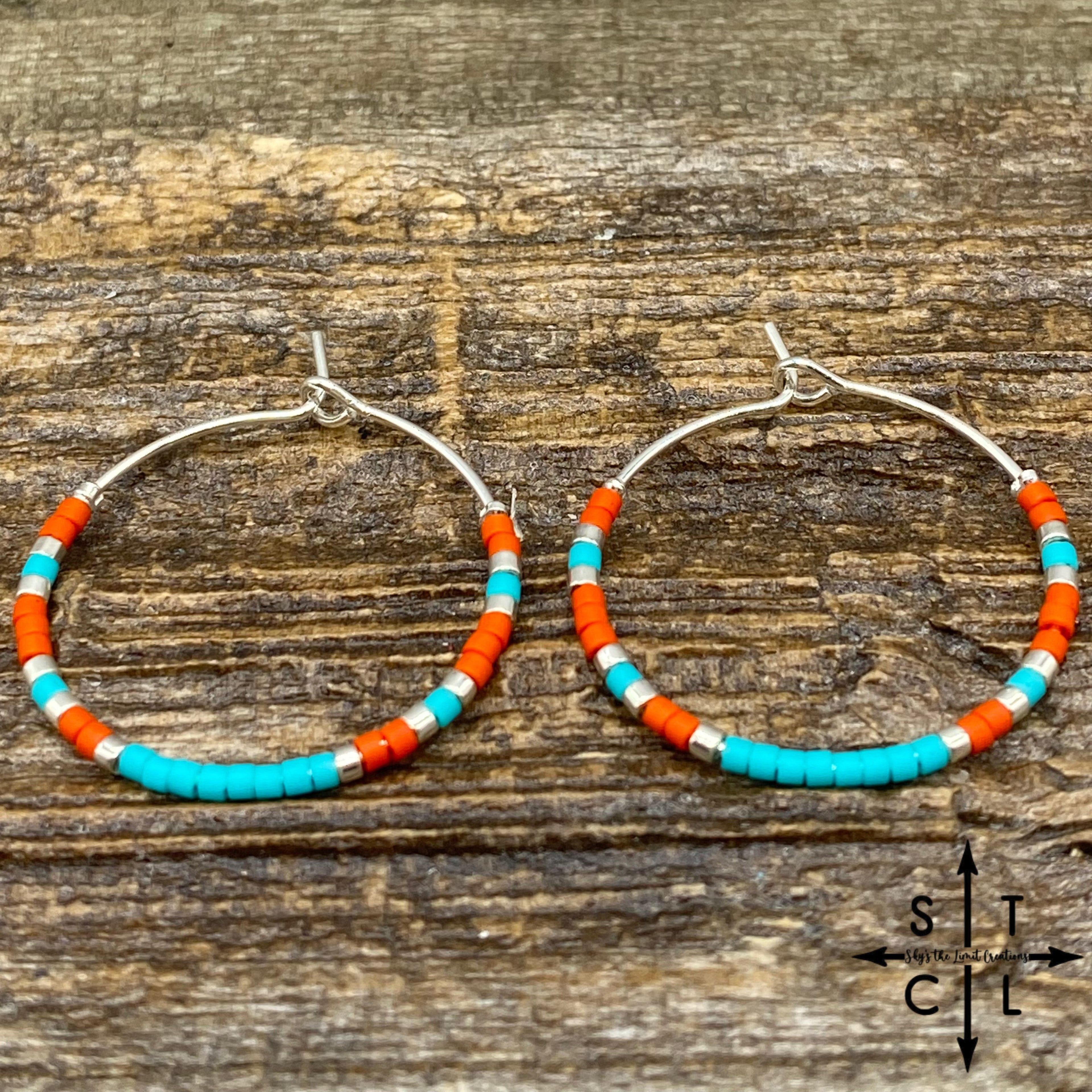 Turquoise Coral Amber Earrings