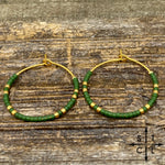 Load image into Gallery viewer, Green Amber Earrings
