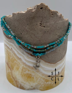 Turquoise Mix Mermaid Stretchy Anklet