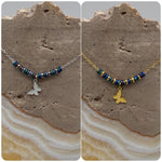 Load image into Gallery viewer, Peacock Blue Green Butterfly Charm Necklace
