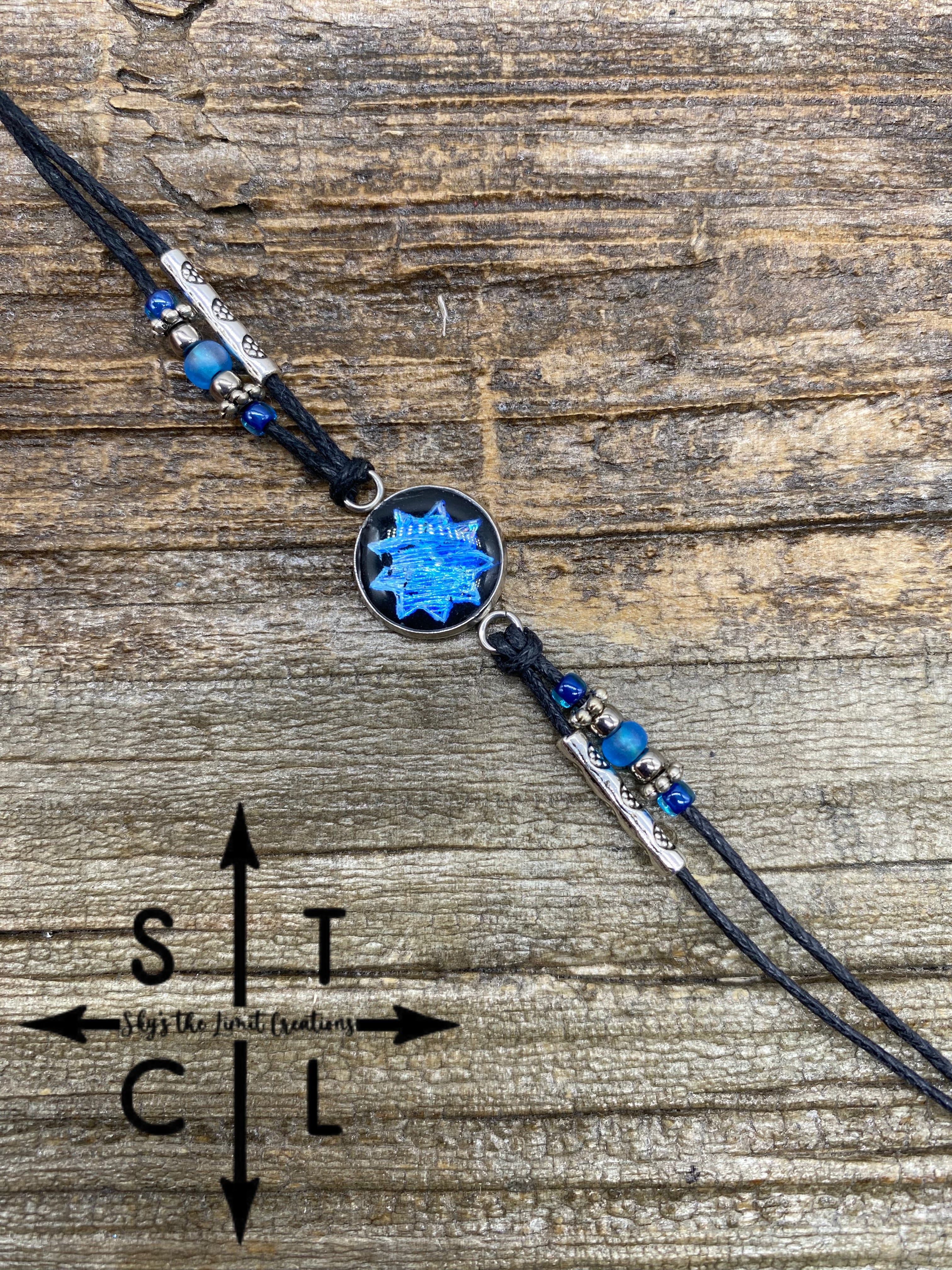 Blue Black Resin Cindy Bracelet