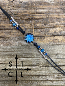 Blue Black Resin Cindy Bracelet