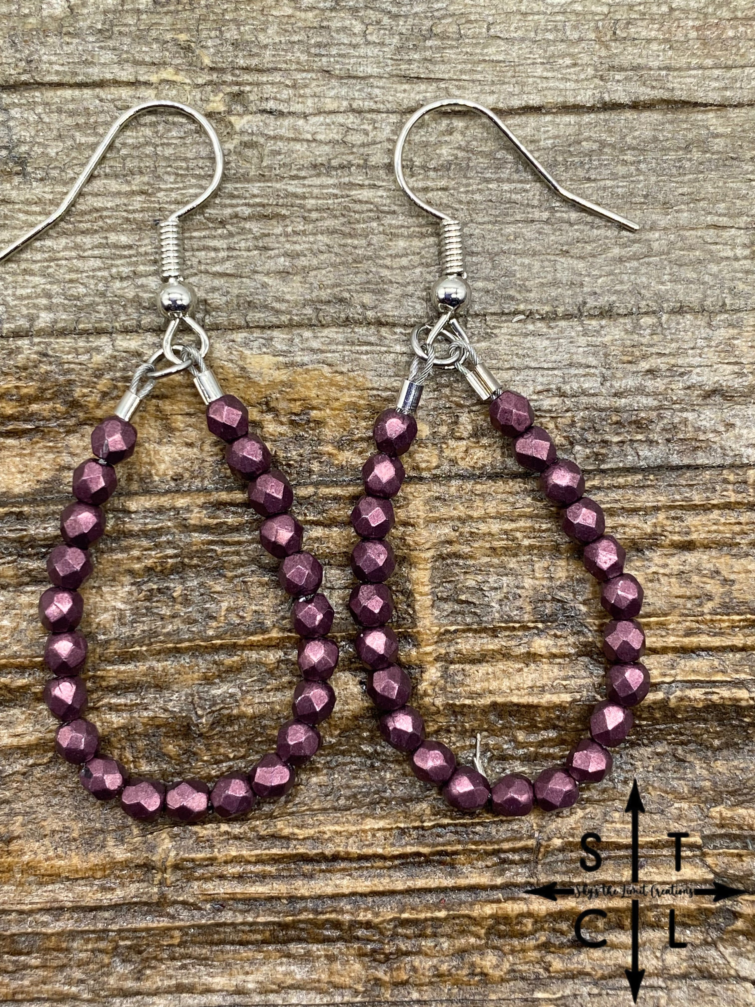 Mini Crystal Teardrop Purple