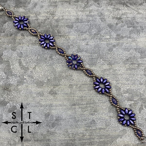 Purple With Mix Purple Center Dallis Bracelet