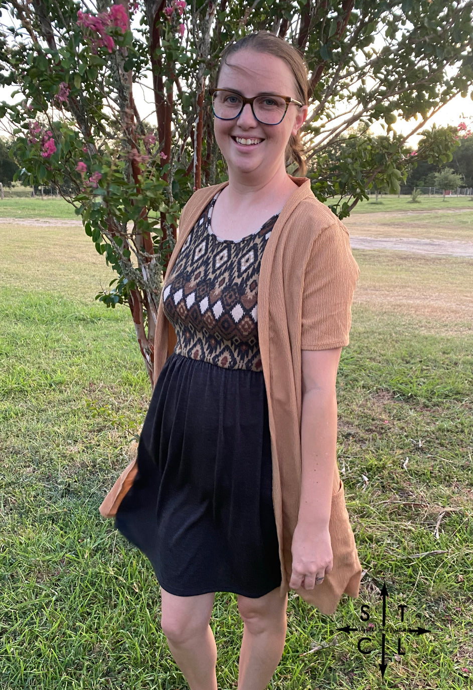 Latte Crinkled Short Sleeve Pocket Cardigan