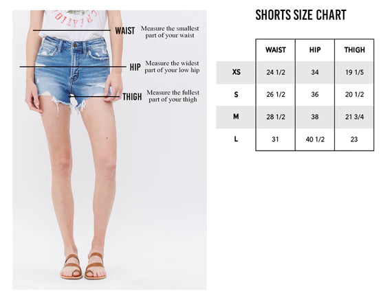 High Rise Midi Shorts