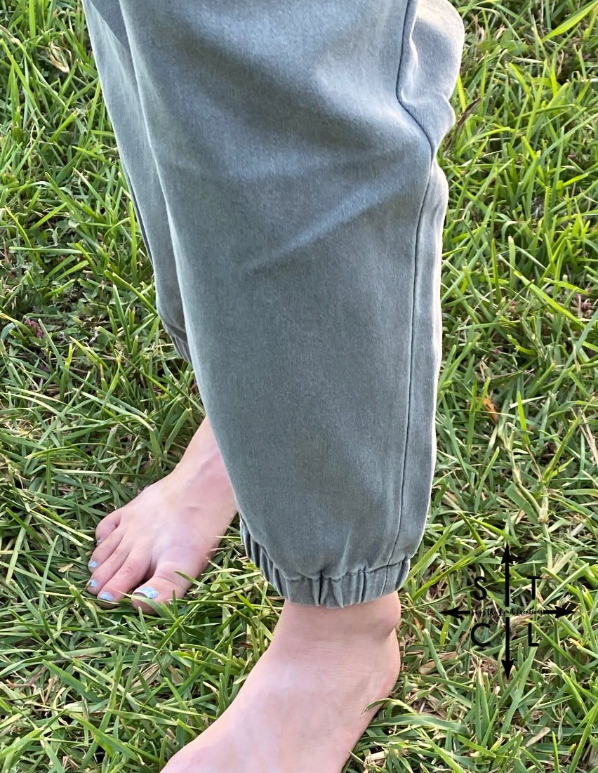 High Rise Jogger Crop Slate Gray