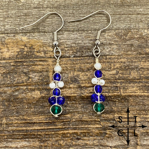 Blue bonnet earring SIlver