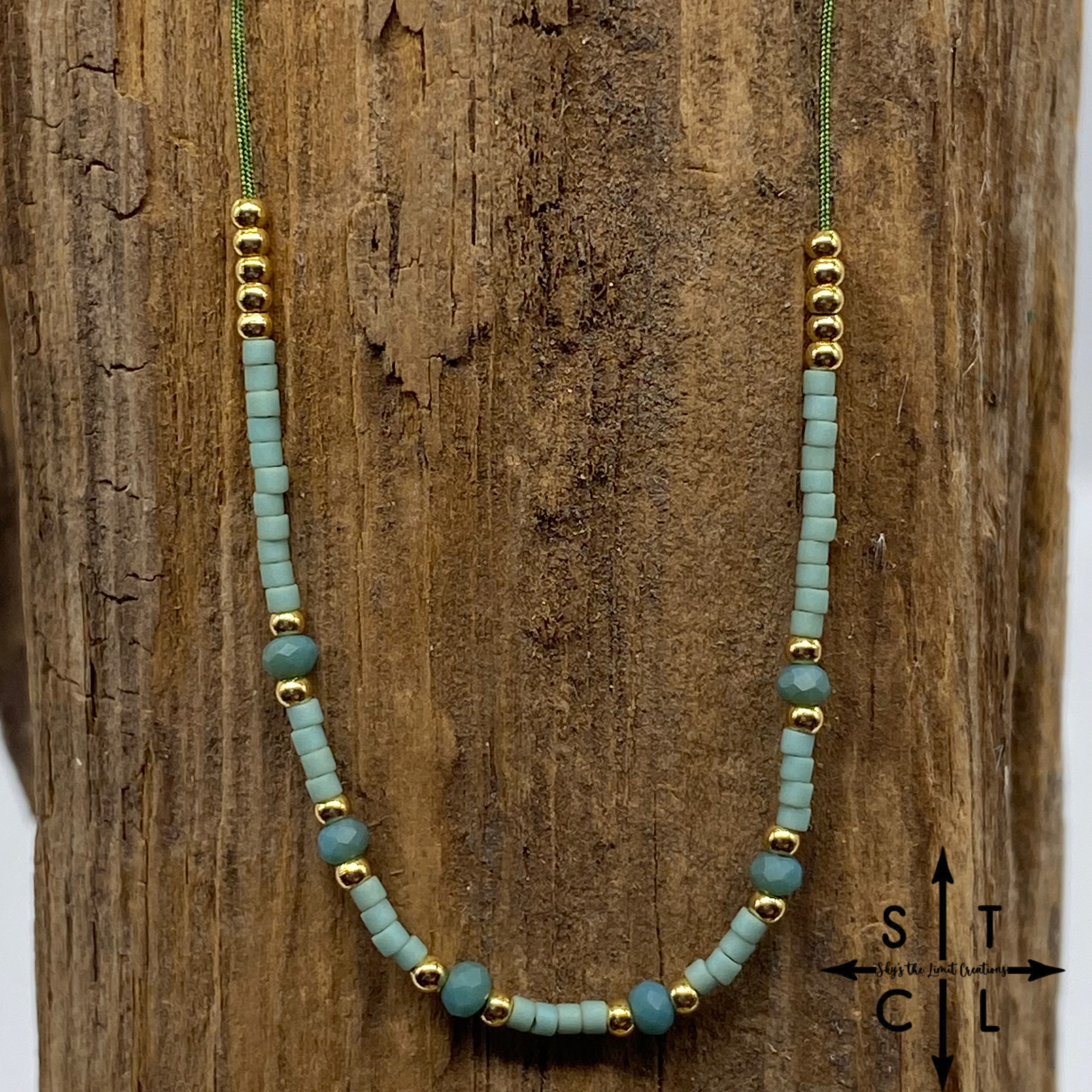 Turquoise Miyuki Strung Necklace