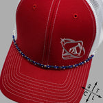 Load image into Gallery viewer, Blue Silver Gunmetal Silver Trucker Hat Chain
