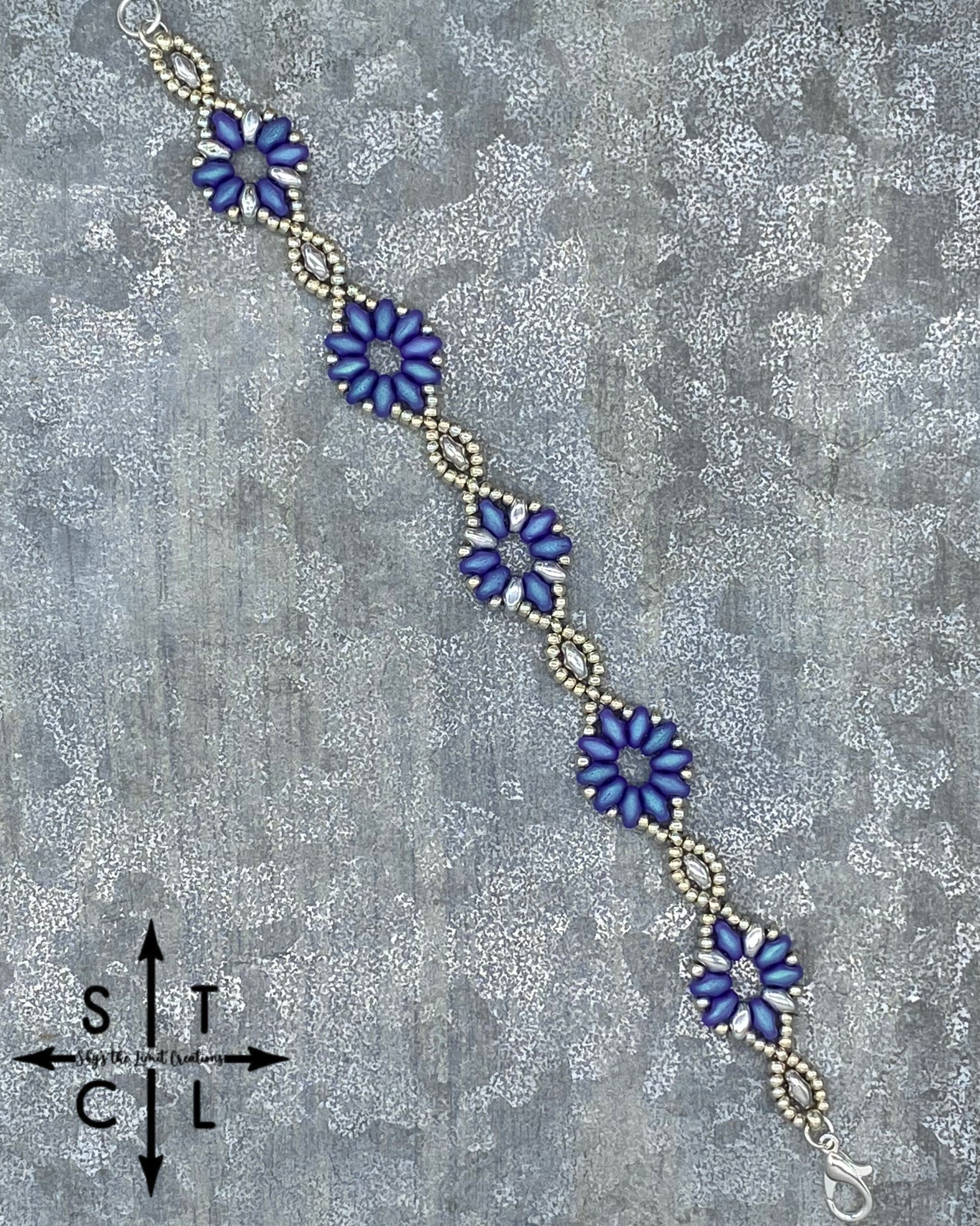 Purple Silver Dallis Bracelet
