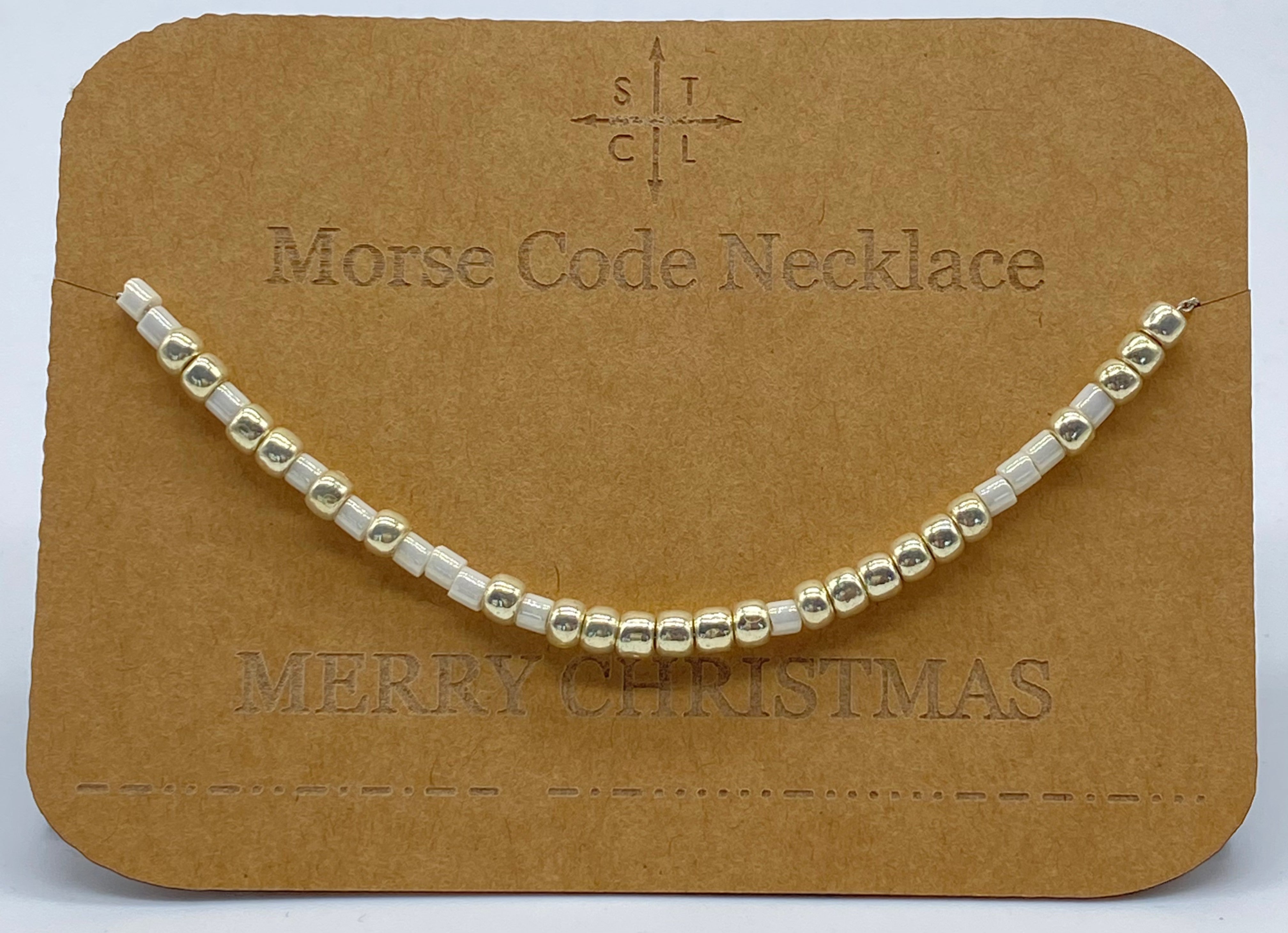 Morse Code Necklace MERRY CHRISTMAS