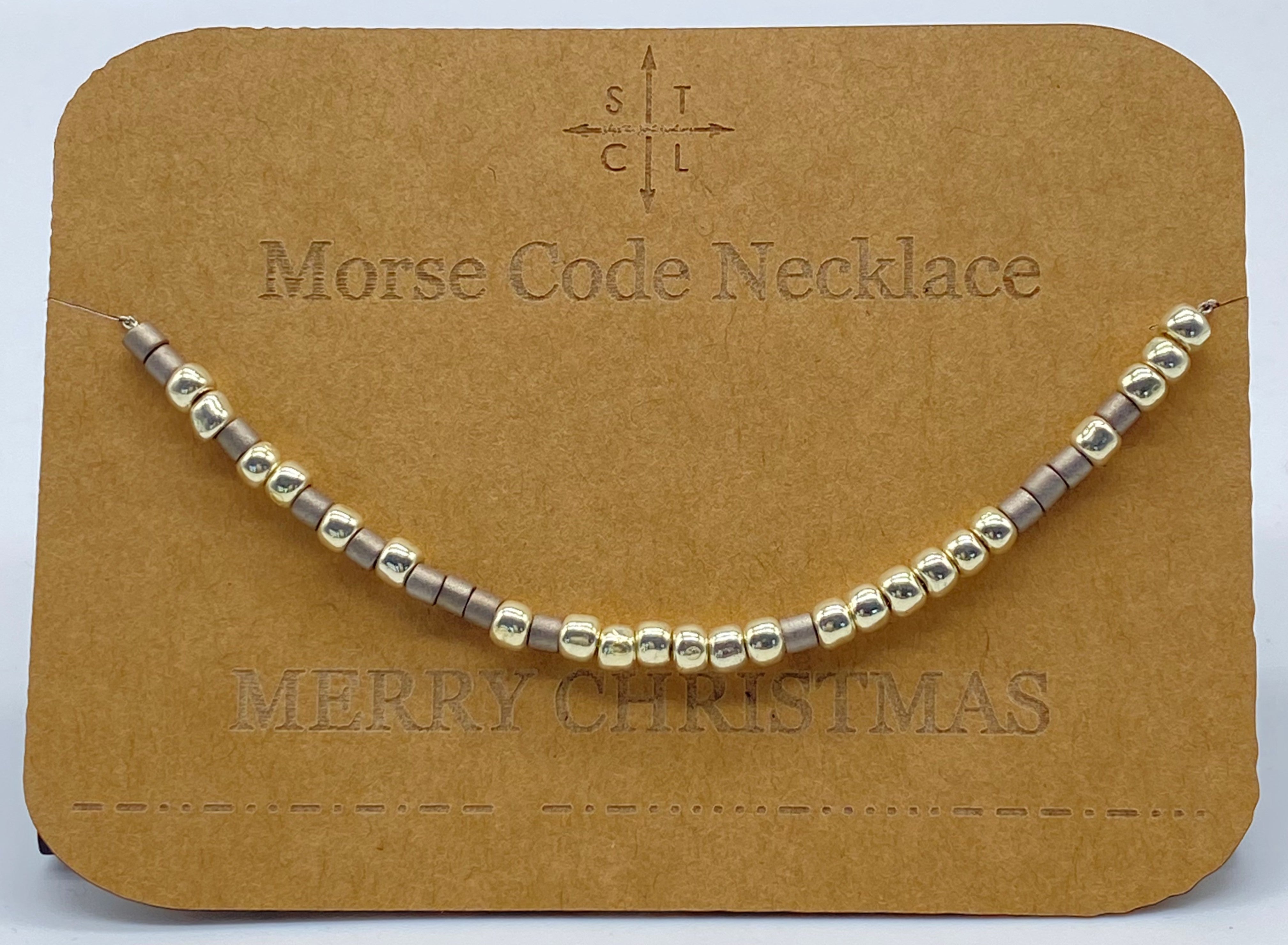 Morse Code Necklace MERRY CHRISTMAS