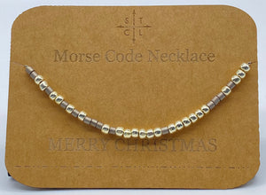 Morse Code Necklace MERRY CHRISTMAS