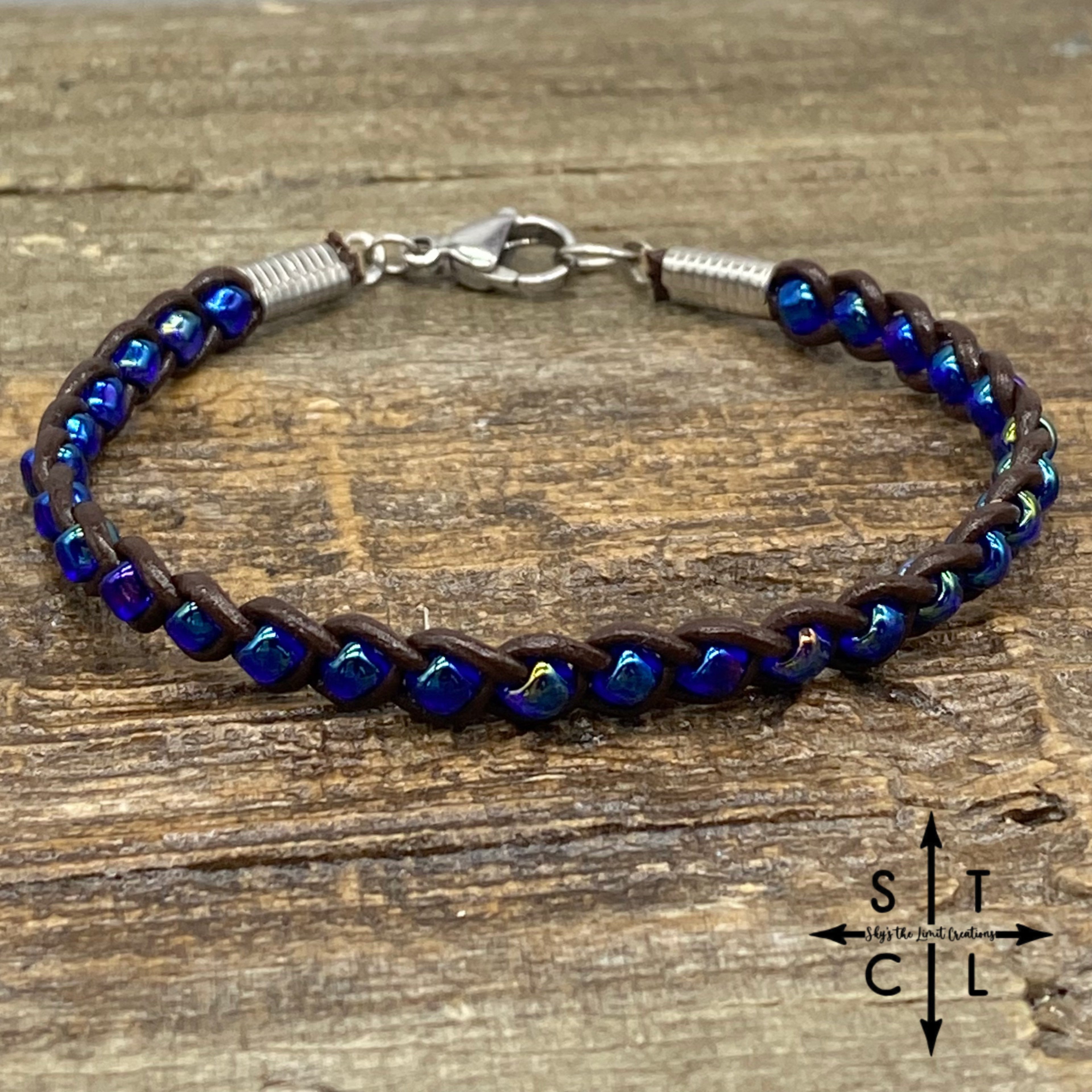 Skinny Tasha Blue Peacock Bracelet