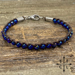 Load image into Gallery viewer, Skinny Tasha Blue Peacock Bracelet
