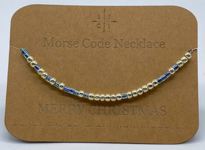 Morse Code Necklace MERRY CHRISTMAS