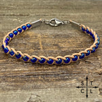 Load image into Gallery viewer, Skinny Tasha Blue Peacock Bracelet
