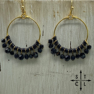Rebecca Mini Earrings Black