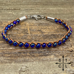 Skinny Tasha Blue Peacock Bracelet