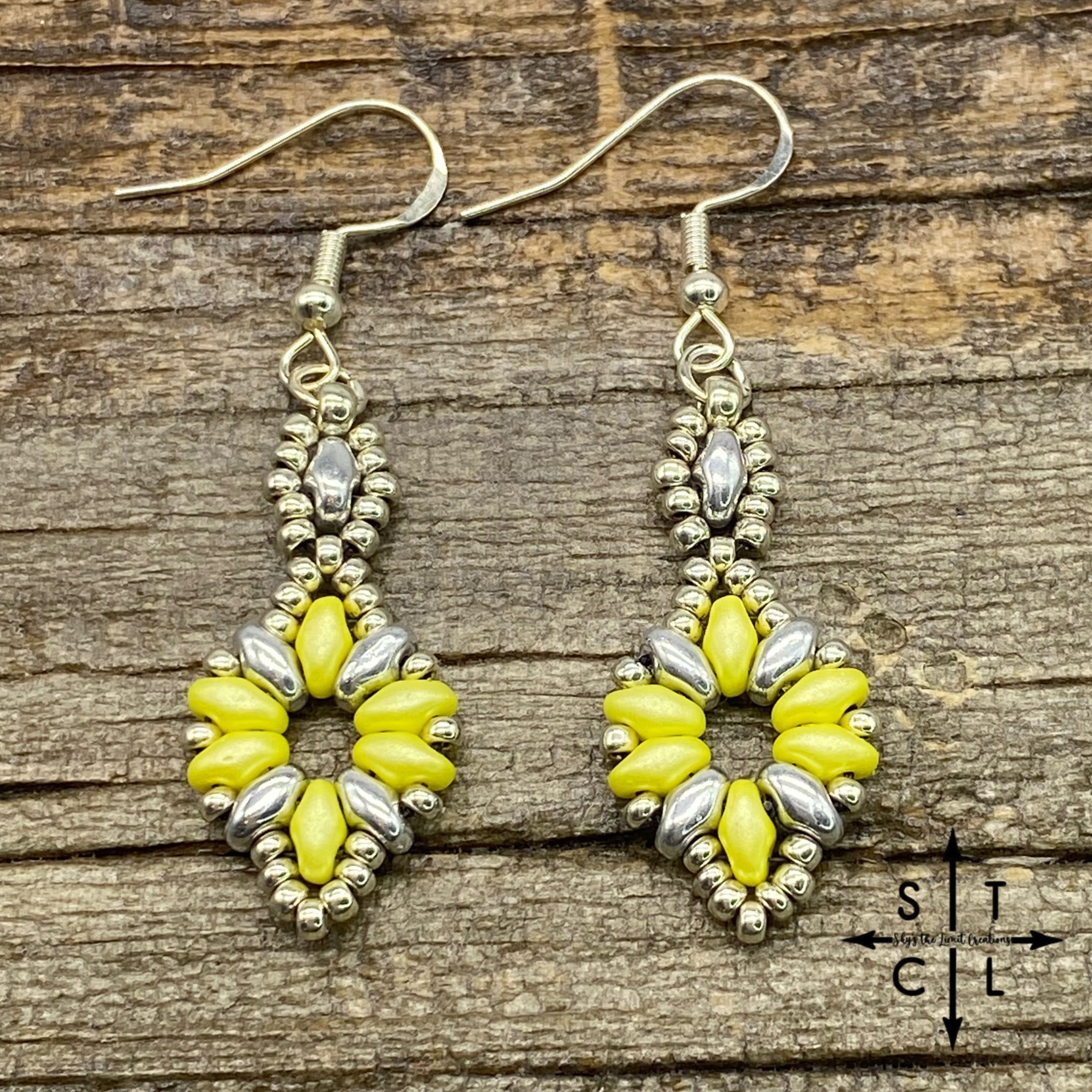 Yellow Silver Dallis Earrings