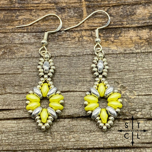 Yellow Silver Dallis Earrings