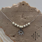 Load image into Gallery viewer, Off White Sun Charm Necklace
