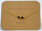 Load image into Gallery viewer, Morse Code Necklace MEME Gold
