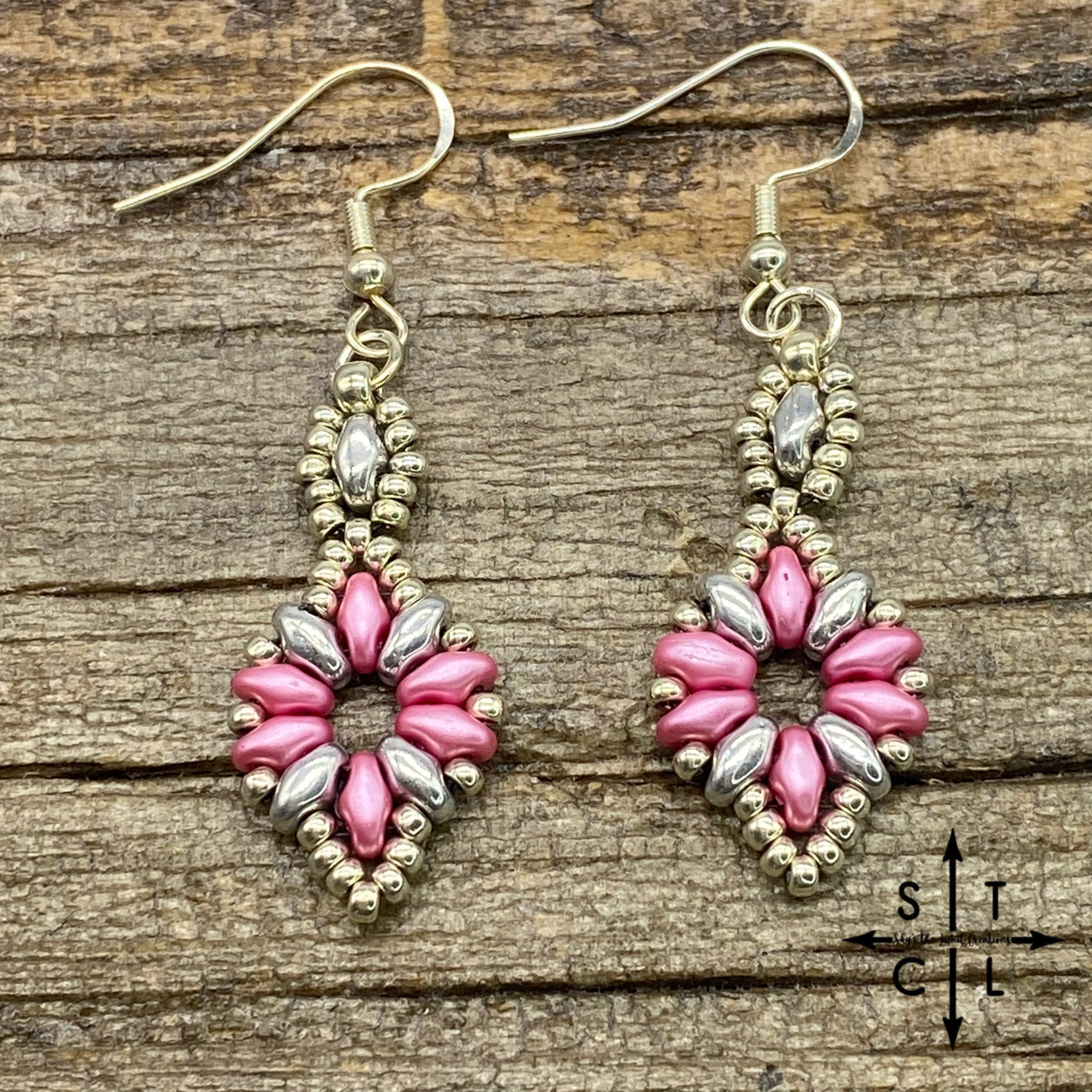 Pearl Pink Silver Dallis Earrings