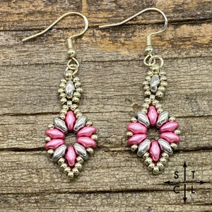 Pearl Pink Silver Dallis Earrings