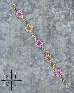 Lilac Picasso Bone Dallis Bracelet