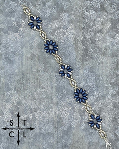 Navy Silver Dallis Bracelet