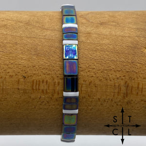 Tila Bracelet Shimmer& Matte Blue Peacock White