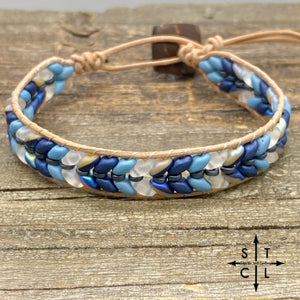 Christine Mix Blues Clear Matte Bracelet