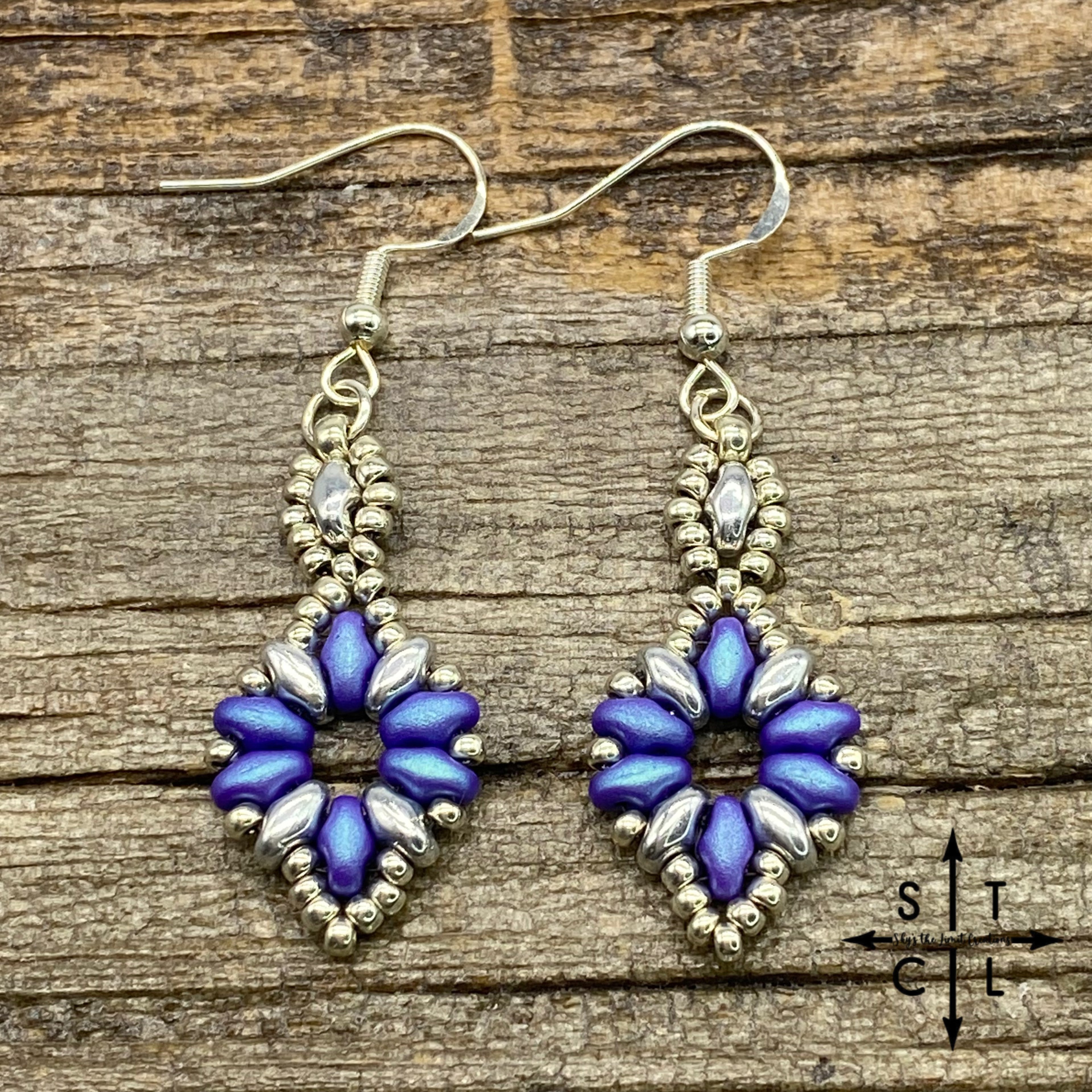 Purple Silver Dallis Earrings