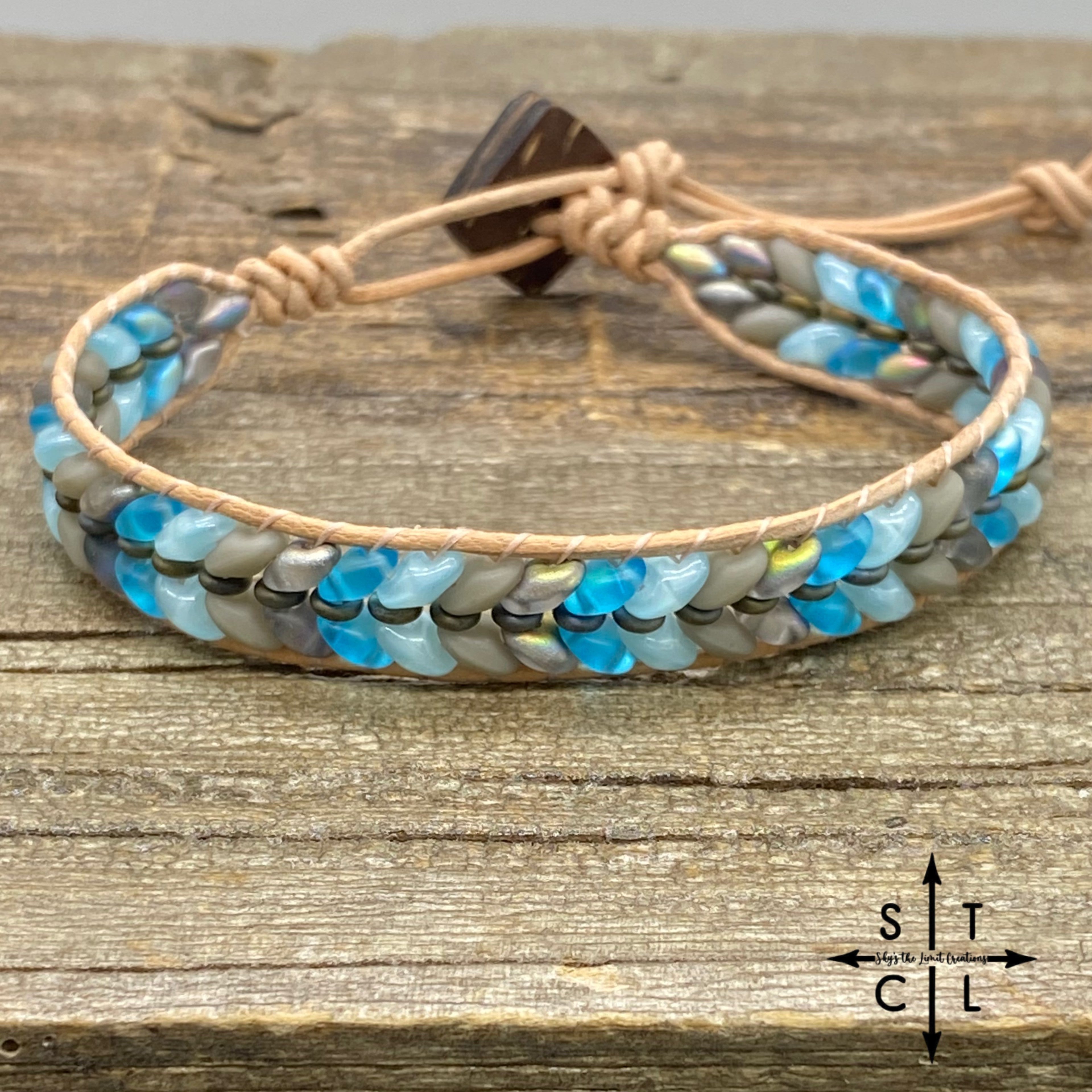 Christine Turquoise Grey Light Blue Bracelet