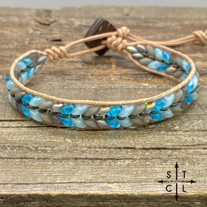 Christine Turquoise Grey Light Blue Bracelet